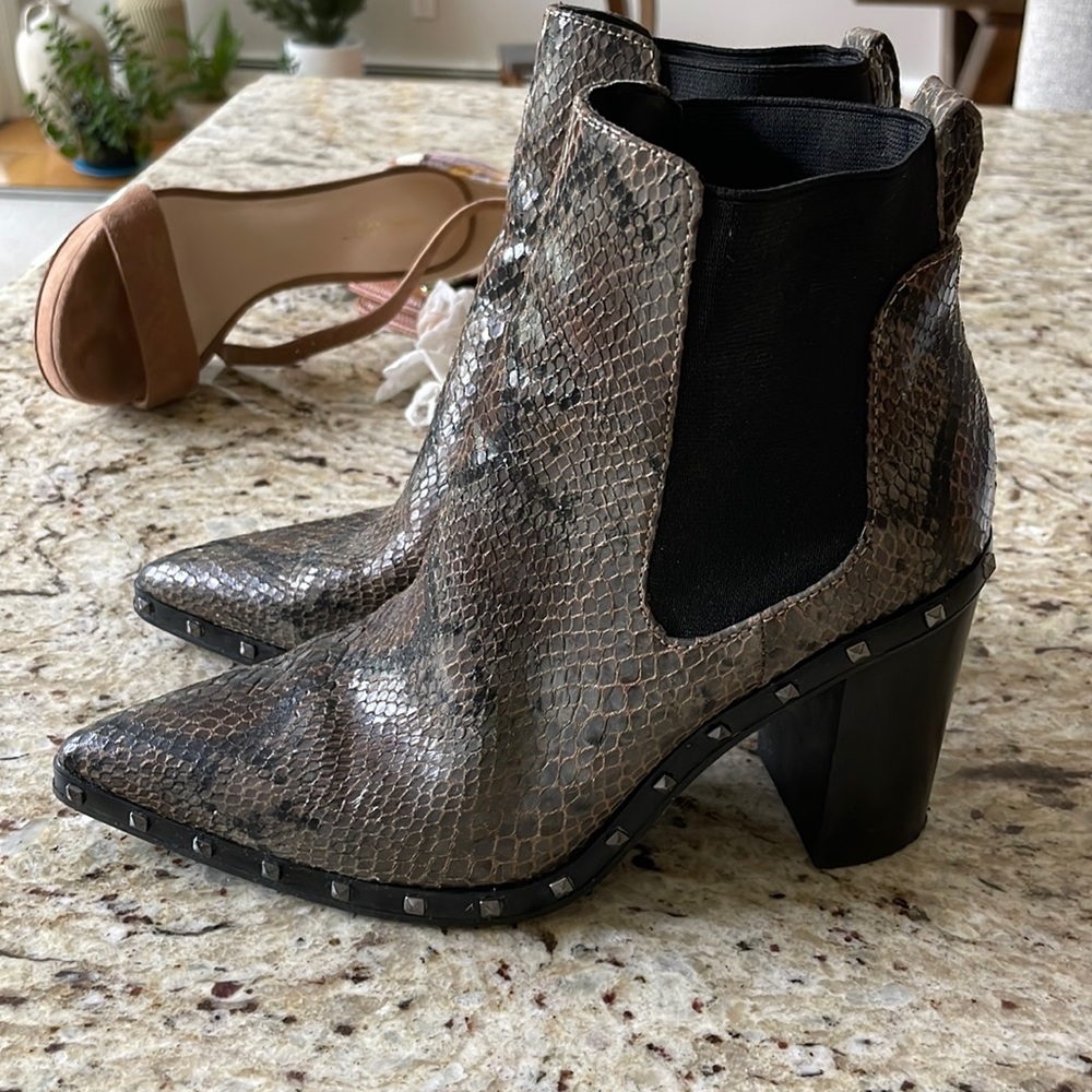 Snake skin booties bought at DSW